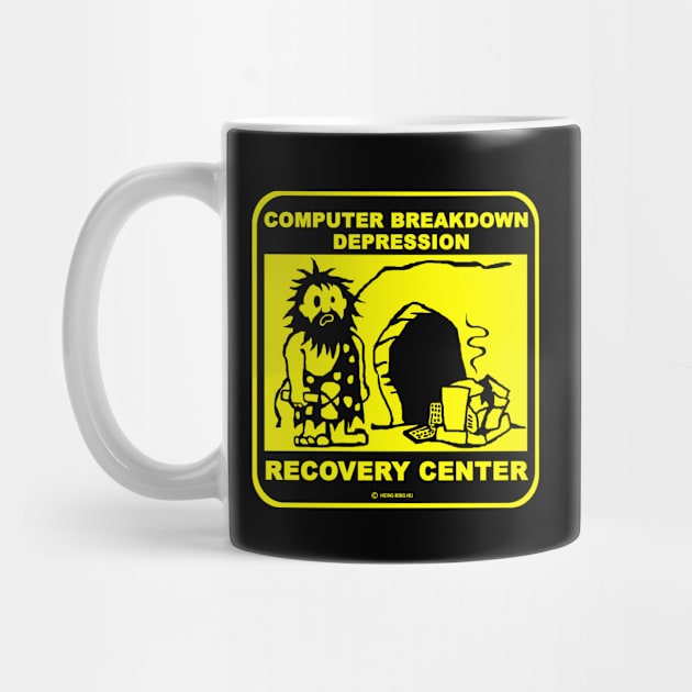 Computer breakdown depression recovery center by NewSignCreation